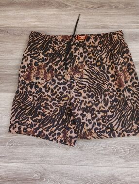 Men's Animal Print shorts - Brown/Black